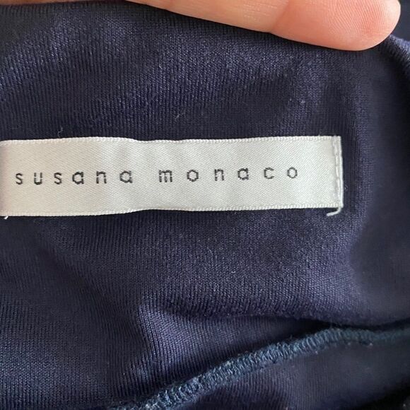 Susana Monaco Strapless Dress With Pockets in Navy Blue - Picture 6 of 7